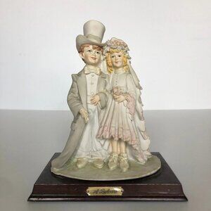 Vintage Bride and Groom Statue - Belcari Figurine - 1980s Wedding Gift